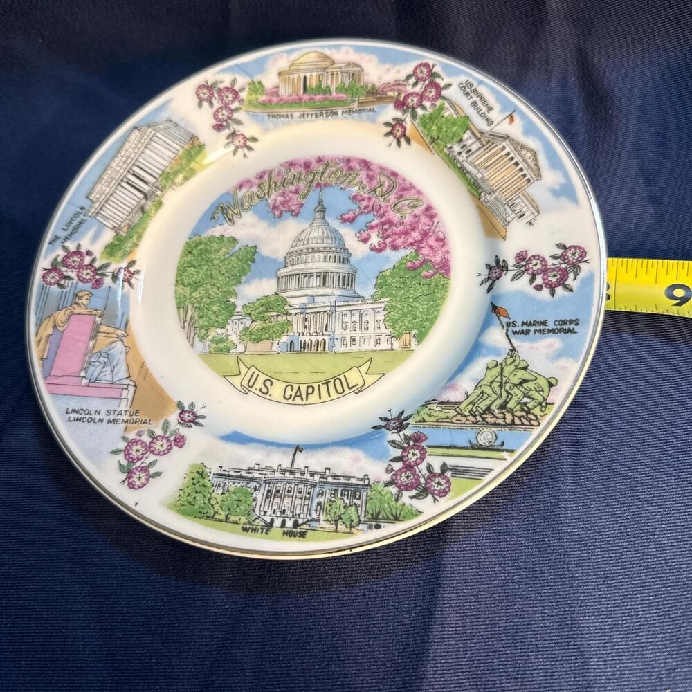 1986 US Capitol Washington DC souvenir plate plate 8”#washingtonDC